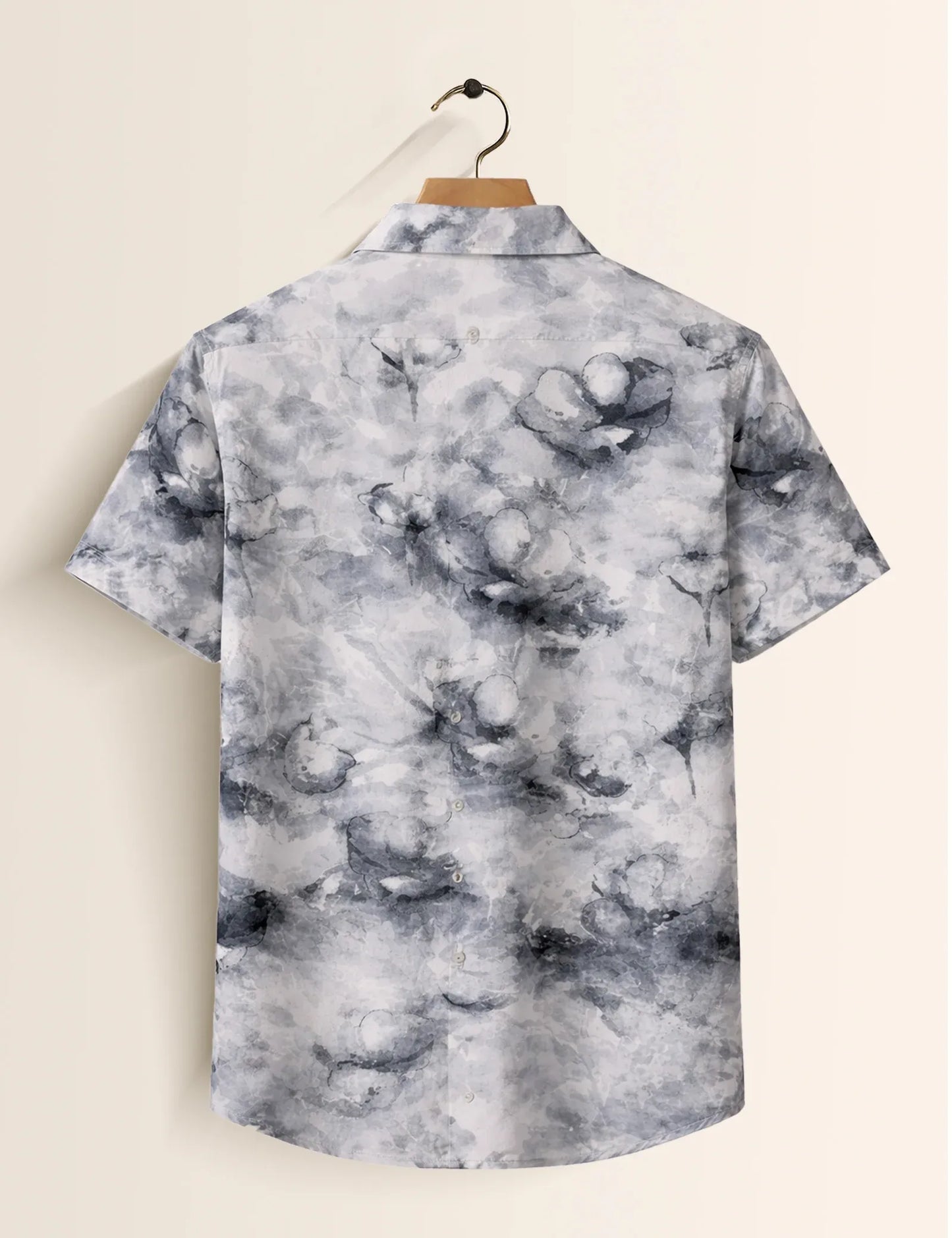 Trezzo Monochrome Abstract Print Casual Half Sleeve Shirt