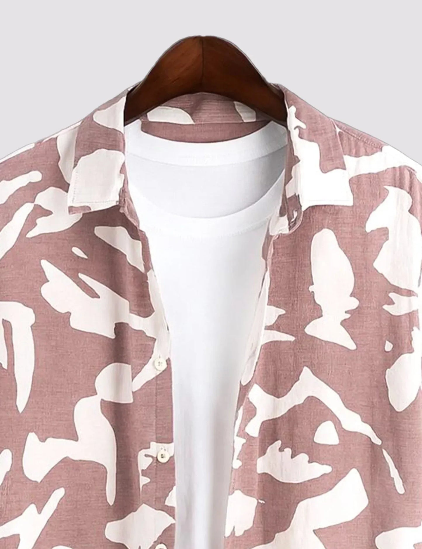 Trezzo Abstract Camo Print Casual Half Sleeve Shirt