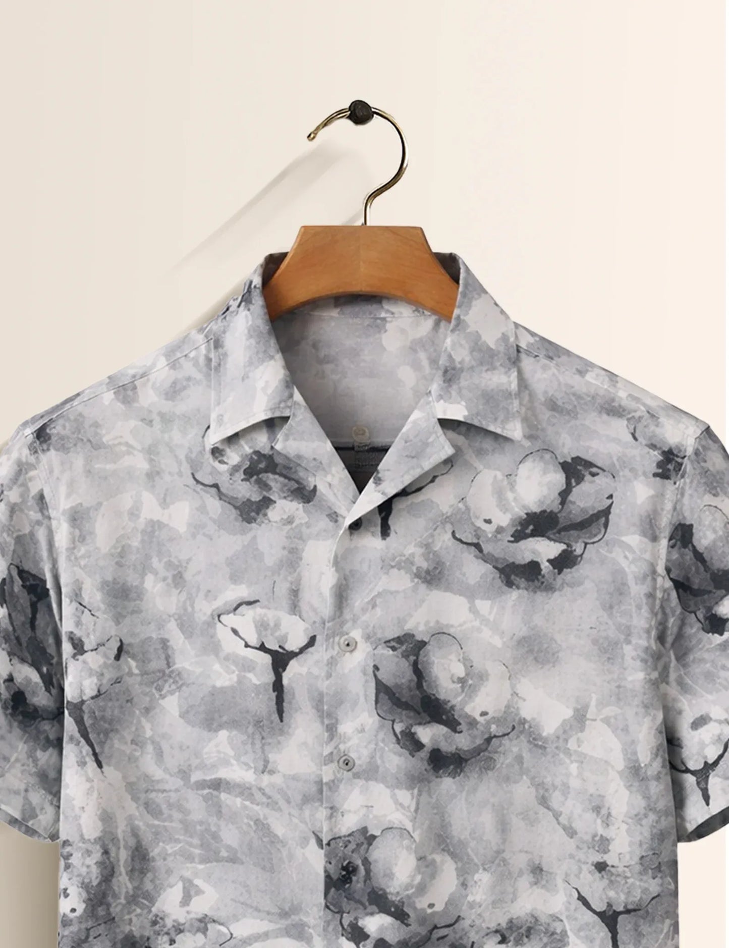 Trezzo Monochrome Abstract Print Casual Half Sleeve Shirt