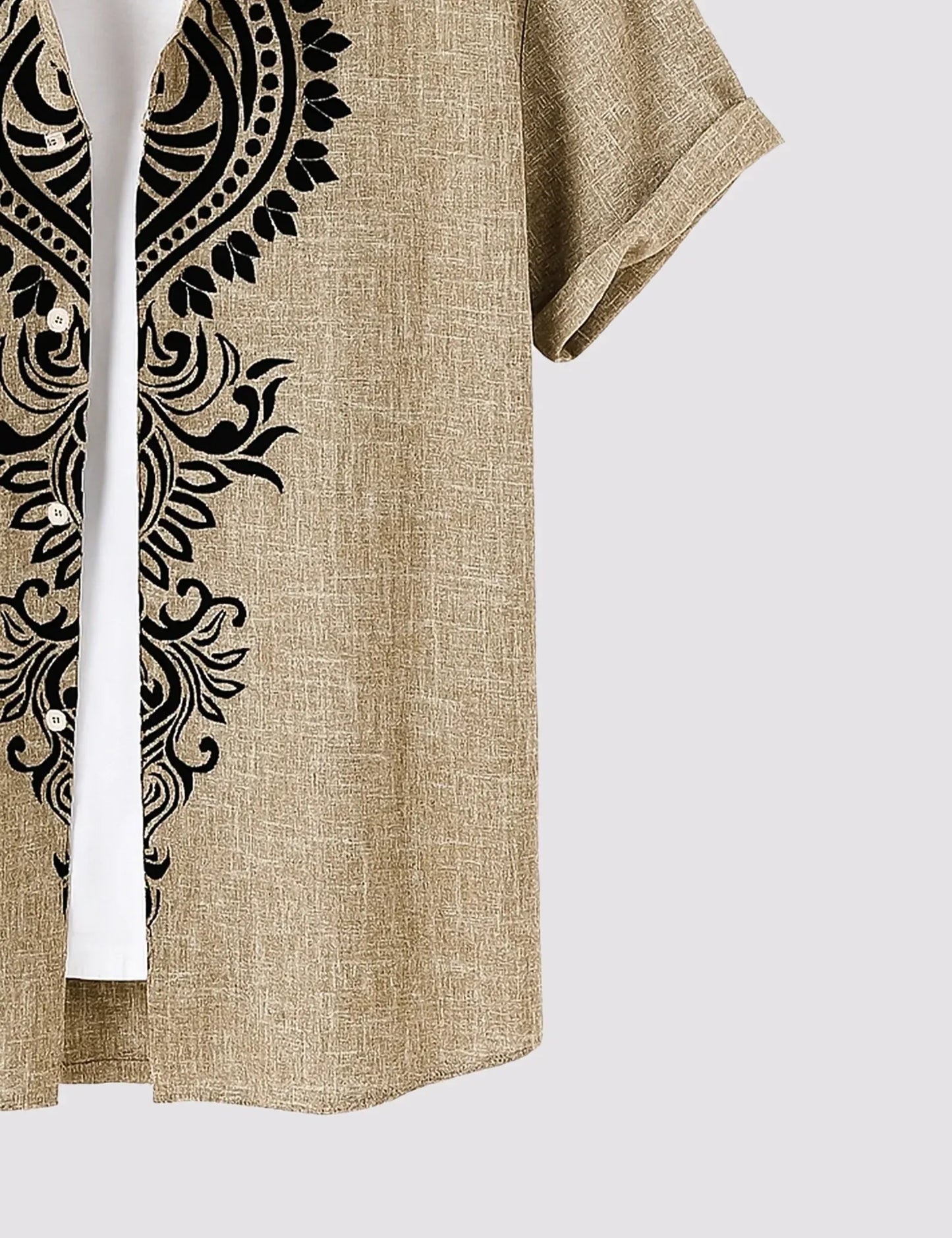 Trezzo Ethnic Mandala Print Casual Half Sleeve Shirt