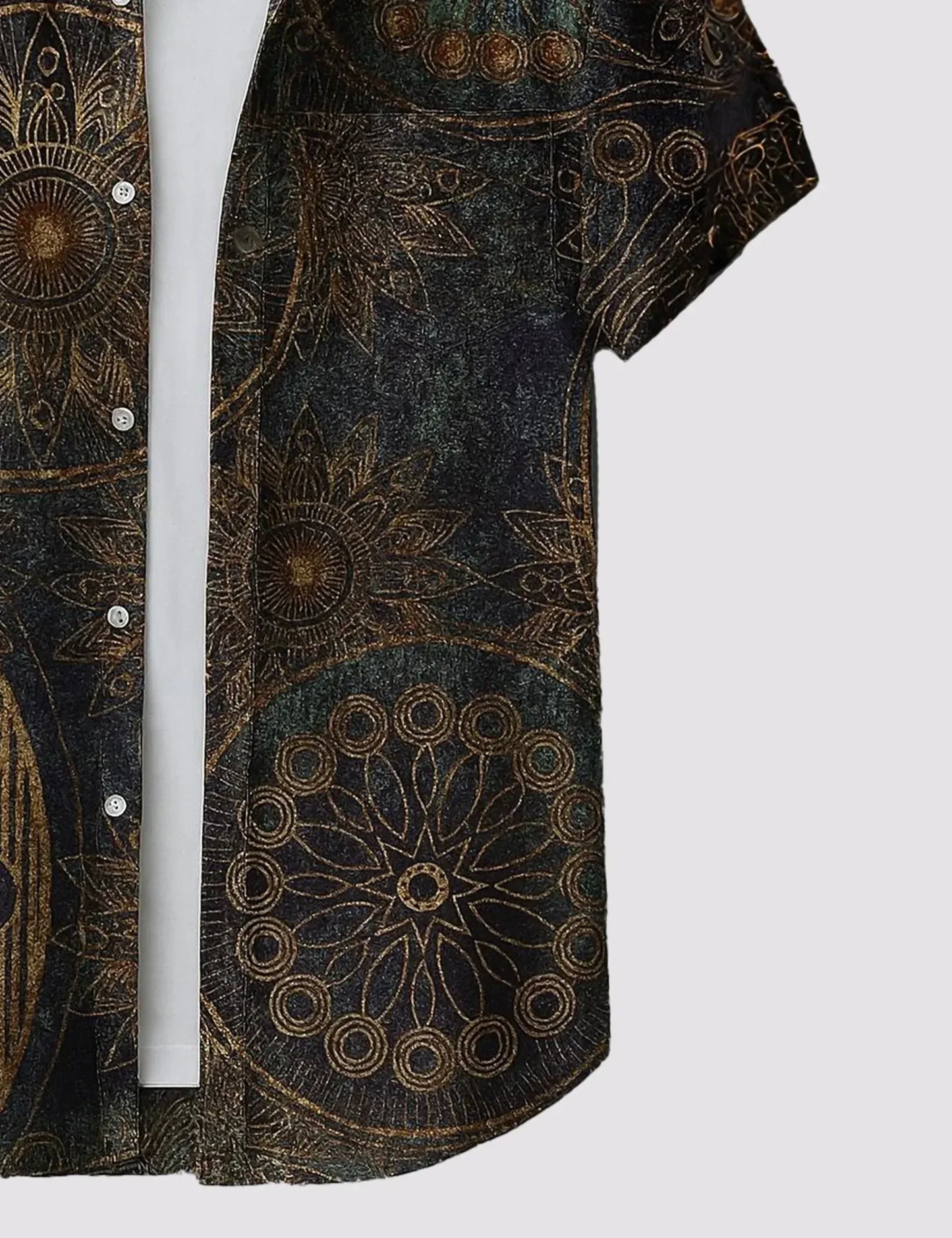 Trezzo Vintage Mandala Print Casual Half Sleeve Shirt