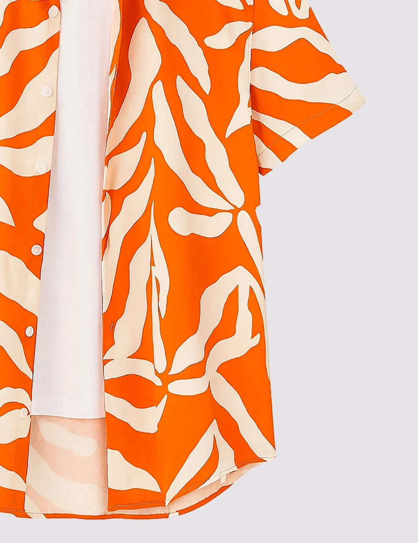 Trezzo Tropical Leaf Print Casual Half Sleeve Shirt