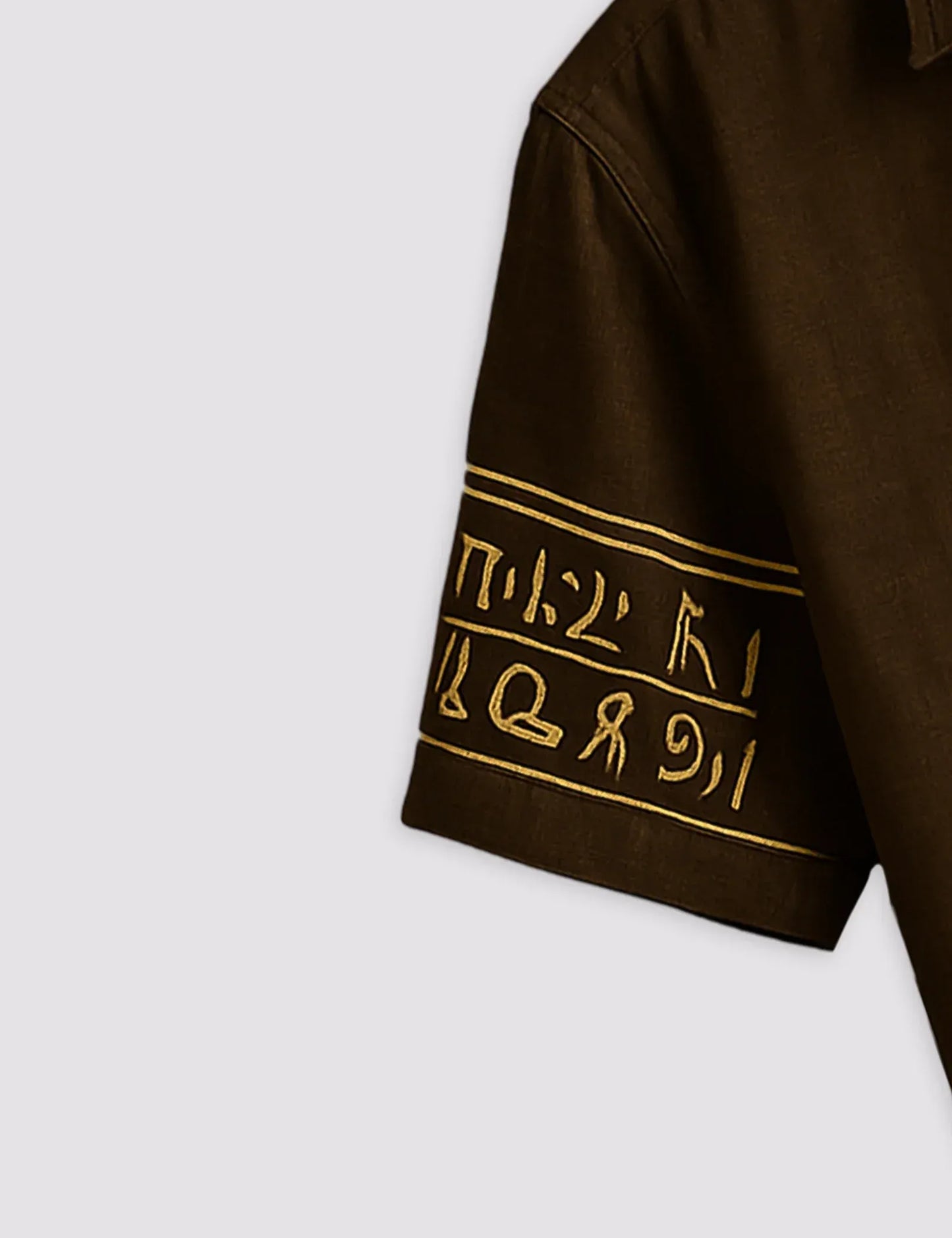 Trezzo Ancient Pattern Printed Short Sleeve Shirt