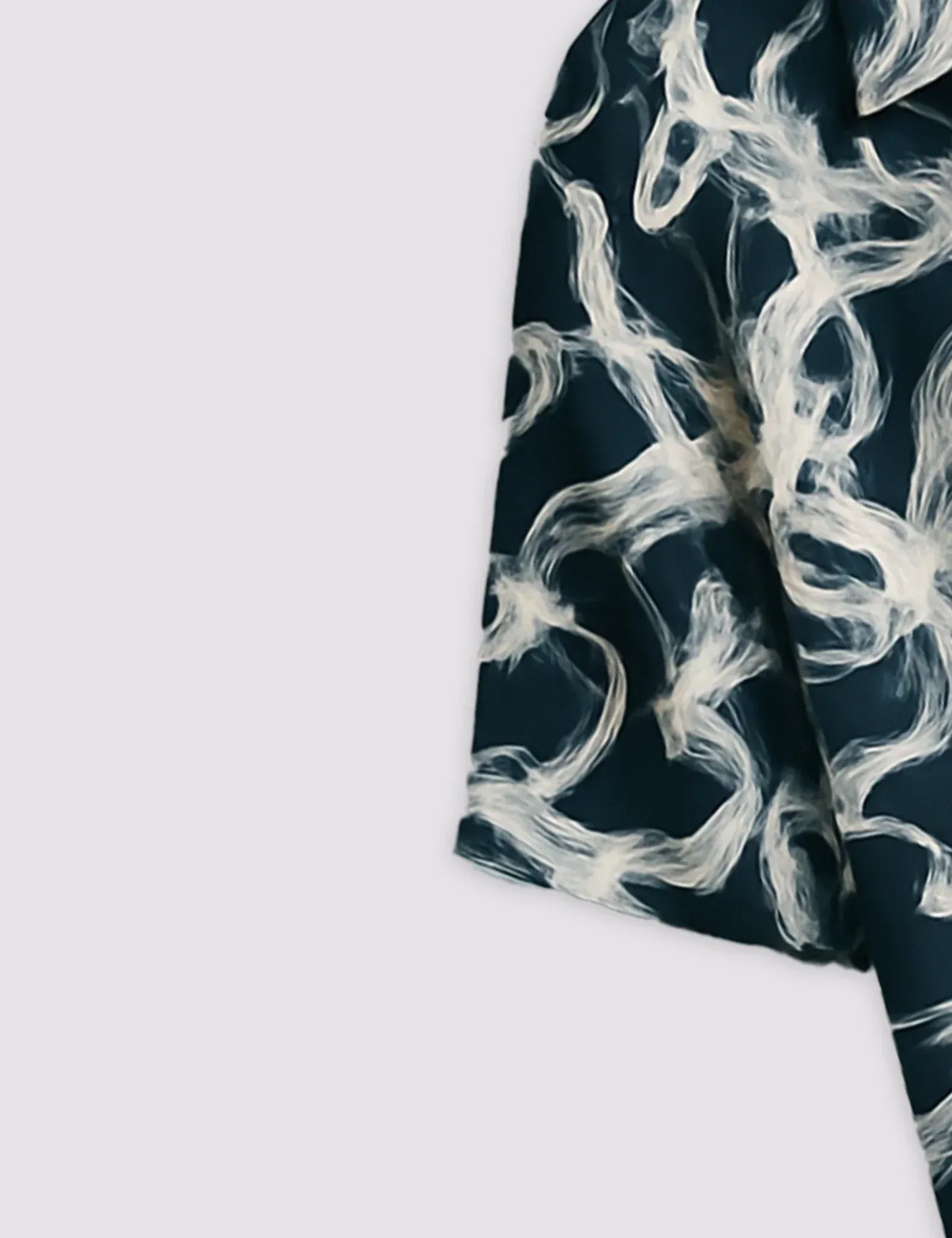 Trezzo Abstract Smoke Print Casual Half Sleeve Shirt