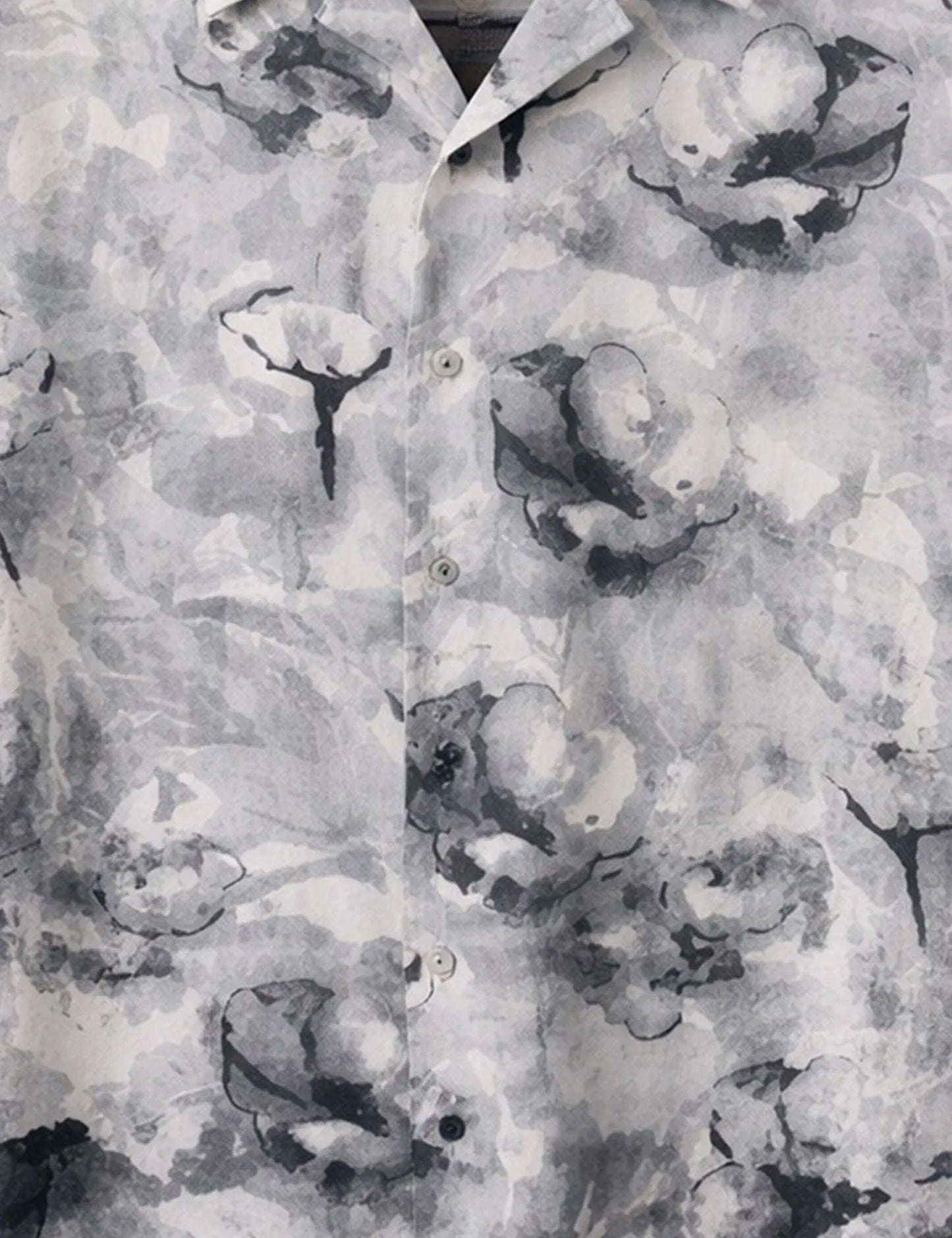 Trezzo Monochrome Abstract Print Casual Half Sleeve Shirt